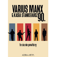 Concert poster: the title of the concert and the silhouettes of five people in colorful rectangles.