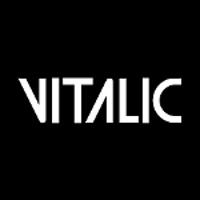 White inscription "Vitalic" on black background