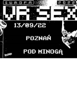 Black and white concert poster with information about the event.