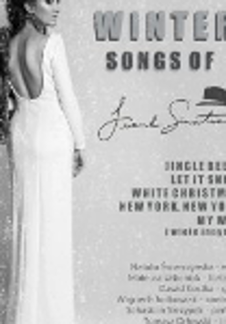 Concert poster - black and white picture of the singer in elegant white dress and information about the event.