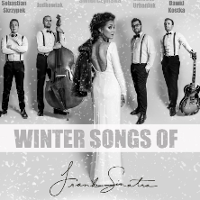 Black and white concert posters with photo of the artists.