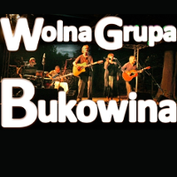 Photo of the band and the name of the band on the black background.