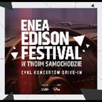 Poster of Enea Edison Festival. White letters on the dark background.