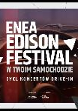Poster of Enea Edison Festival. White letters on the dark background.