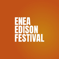 POster: name of the Festival on an orange background.