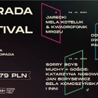Part of festival poster - information about concerts on black backgroound