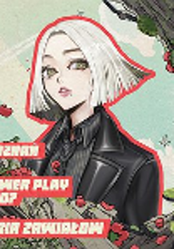 Event poster - colourful drawing of a girl in short blond hair (manga style drawing), information about the event