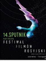 The poster shows a female figure head down with her arms outstretched. Black background and information about the event.