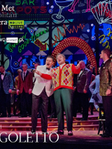 Colourful event poster - photo of singers on a stage