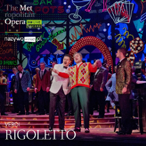 Colourful event poster - photo of singers on a stage