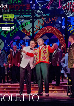 Colourful event poster - photo of singers on a stage