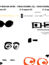 On white background various graphics of eyes in black colours