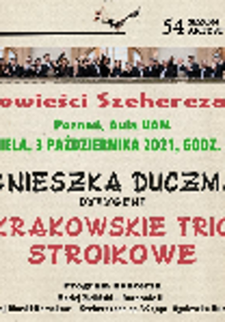 Event poster with information about the concert