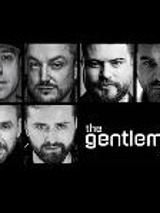 Black and white photo of six men's faces and the inscription "The gentlemen"