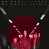 Event poster/ album cover - picture of 3 teenagers in an underground garage