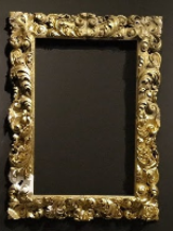 Photo of a golden frame of the picture