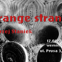 Exhibition poster: black and white abstract photo and information about the event.