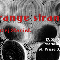 Exhibition poster: black and white abstract photo and information about the event.