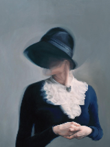 One of the exhibition paintings