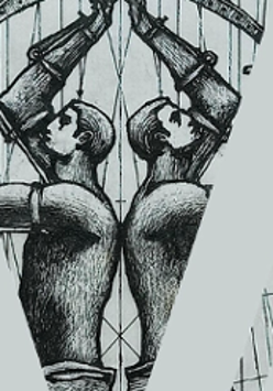 Black and white exhibituion poster.