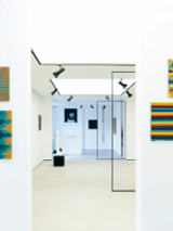 Photo from the exhibition - gallery interior with presented works.