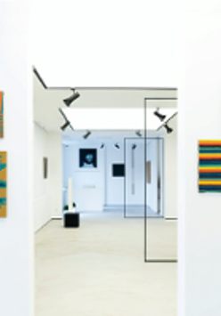 Photo from the exhibition - gallery interior with presented works.