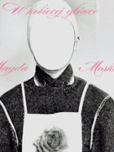 Exhibition poster: drawing of a woman; her face has no eyes, nose or mouth.