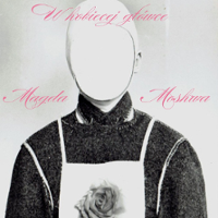 Exhibition poster: drawing of a woman; her face has no eyes, nose or mouth.