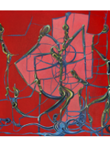 One of the abstract exhibition works.