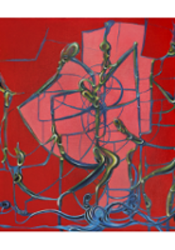 One of the abstract exhibition works.