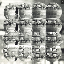 Black and white photo from the exhibition