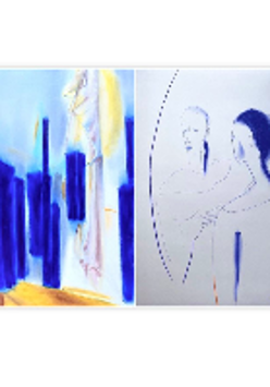 Part of the exhibition poster - one of the works from exhibition