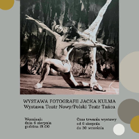 Exhibition poster with one of the exhibition photos and information about the event.