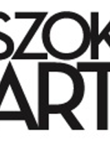 Black and white gallery logo (black letters on white background - the name of the gallery).