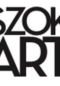 Black and white gallery logo (black letters on white background - the name of the gallery).