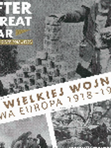 The poster contains the name of the exhibition in Polish and English, as well as photos. One shows children building a pyramid from packets of banknotes. In the second one, a group of people is bending over piles of bricks. The third photo shows a woman in fashionable clothes driving a car.