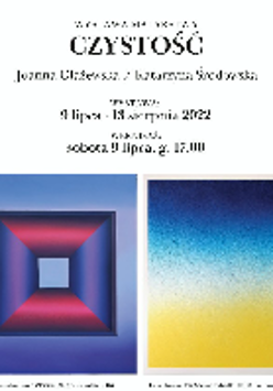 Exhibition poster with two exhibition works and information about the event