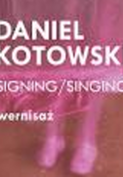 Exhibition poster in pink colours with white text - title of the exhibition and the artist's name.