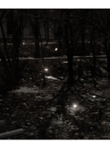 Black and white photo from the exhibition.