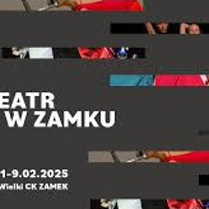 Exhibition poster: fragments of photos on dark grey background and information about the event.