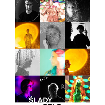 Photo consisting of several small square photos of various people, coloured and monochromatic.