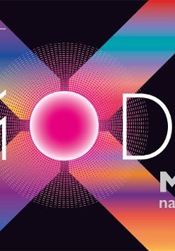 Graphics promoting the exhibition