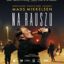 Film poster: a man drinking champagne from a bottle, a few people as a background.