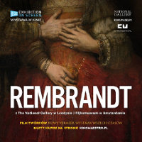 Film poster: one of Rembarndt's painting and information about te event.