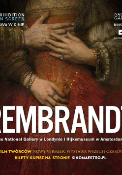 Film poster: one of Rembarndt's painting and information about the event.