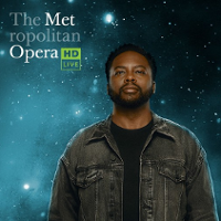 The poster shows a tall man dressed in black T-shirt and a grey denim jacket. Behind him is a starry dark background.