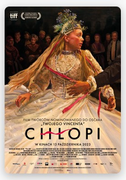FIlm poster: dancing young woman in a folk costume.