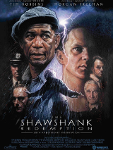 Film poster with drawings of main film characters.