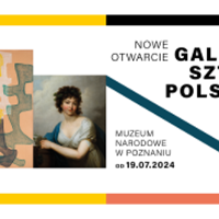 Poster: on the left one of the exhibition paintings and on the right information about the event.