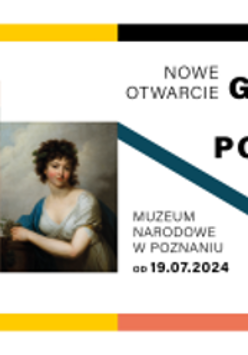 Poster: on the left one of the exhibition paintings and on the right information about the event.